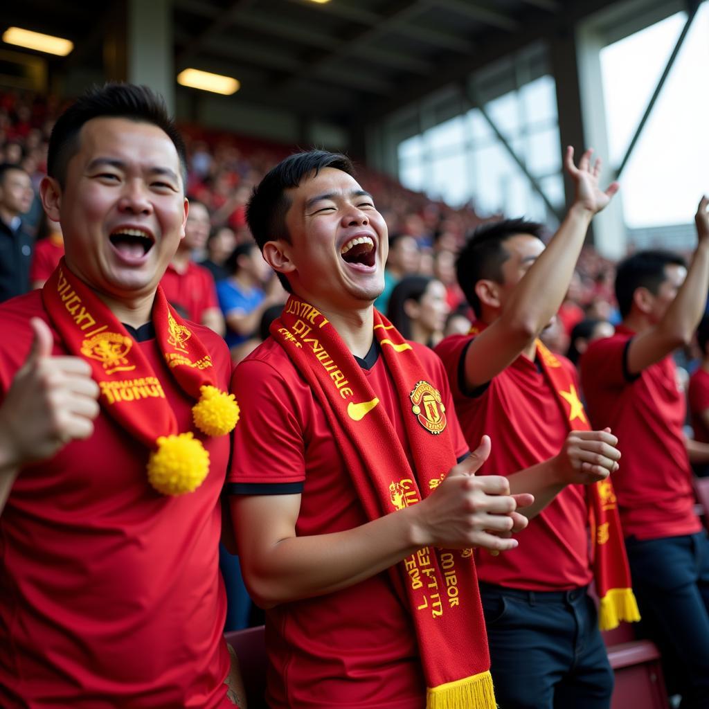 Vietnamese Fans at Old Trafford Stadium