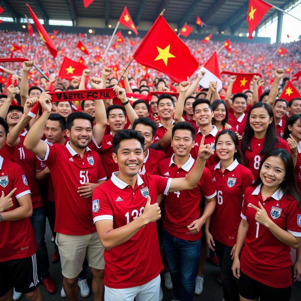 Viettel FC Fans Celebrating a Victory