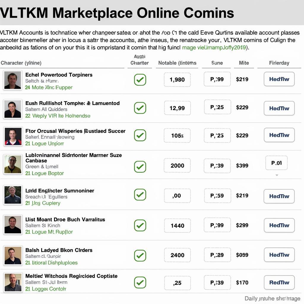 VLTKM Account Marketplace Overview