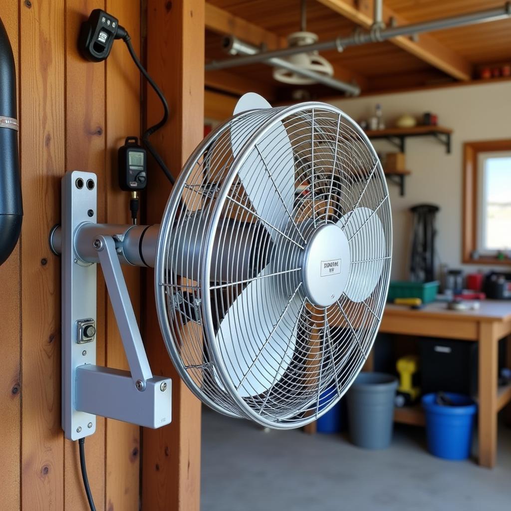 Wall-Mounted High Temperature Fans in a South Dakota Garage