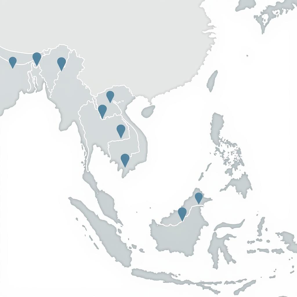 Map of Warburg Pincus' investments in Southeast Asia