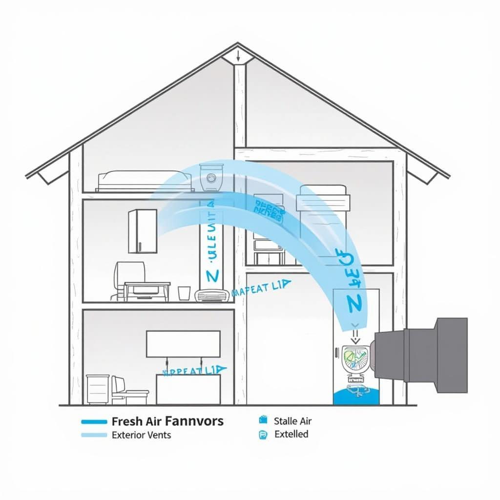 Whole-House Exhaust Fan System Illustration