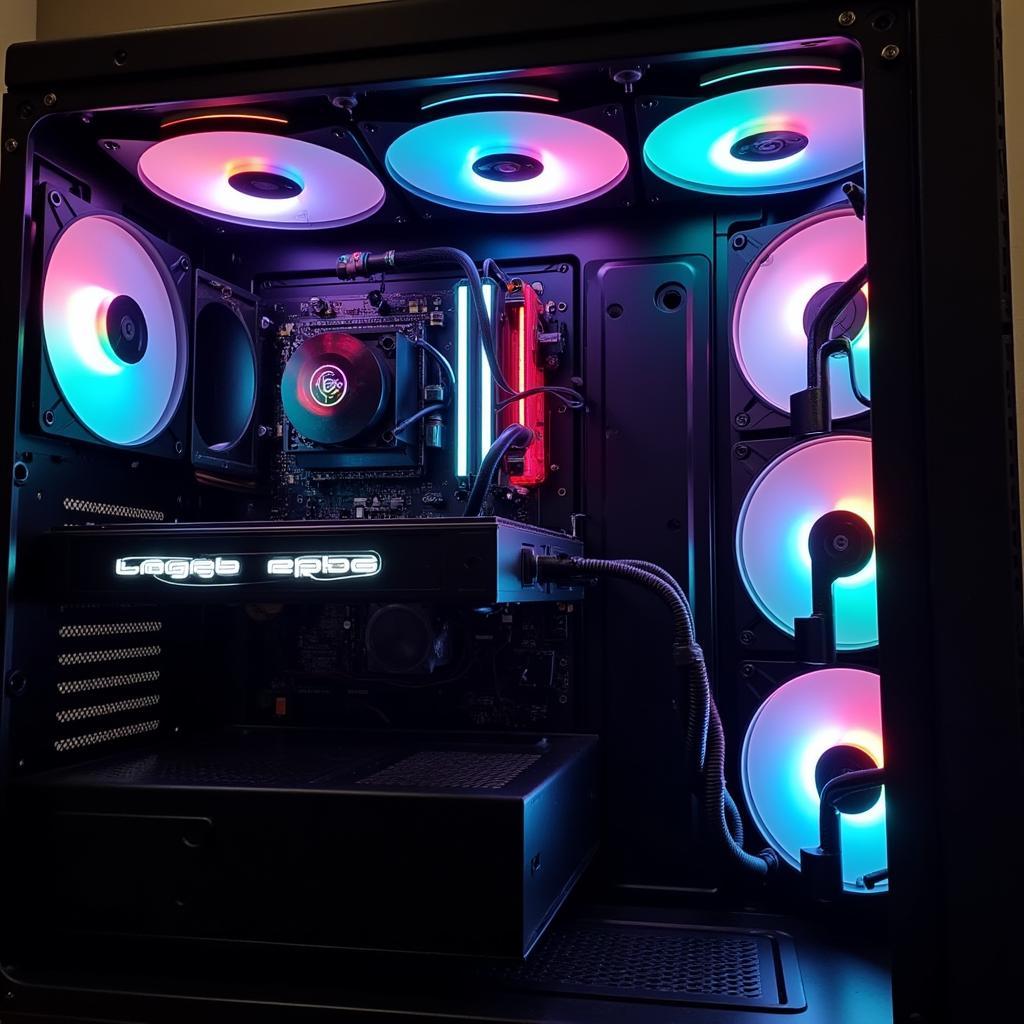 Xigmatek Galaxy Pro CT120 RGB Fans Installed in PC Case