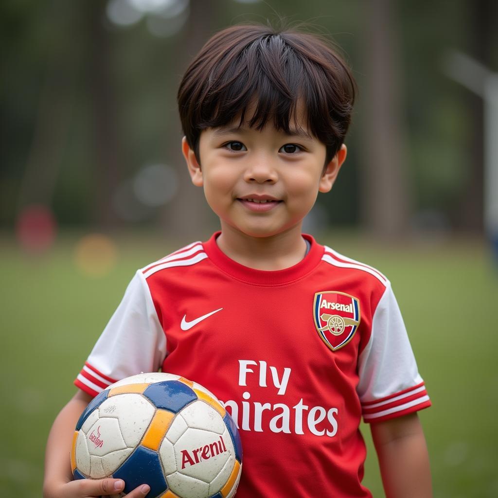 A young Vietnamese Arsenal fan