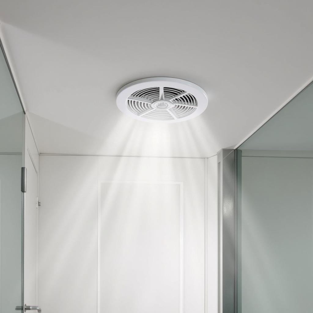 100mm extractor fan effectively ventilating a bathroom, removing steam and moisture