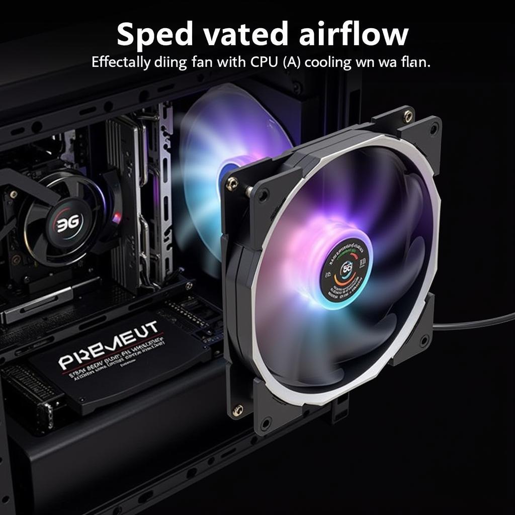 High RPM 12cm Fan Cooling a Gaming PC