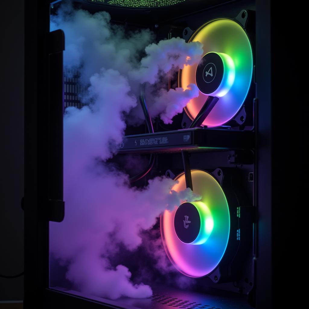 12cm Tsunami Tron RGB Fan Airflow Demonstration