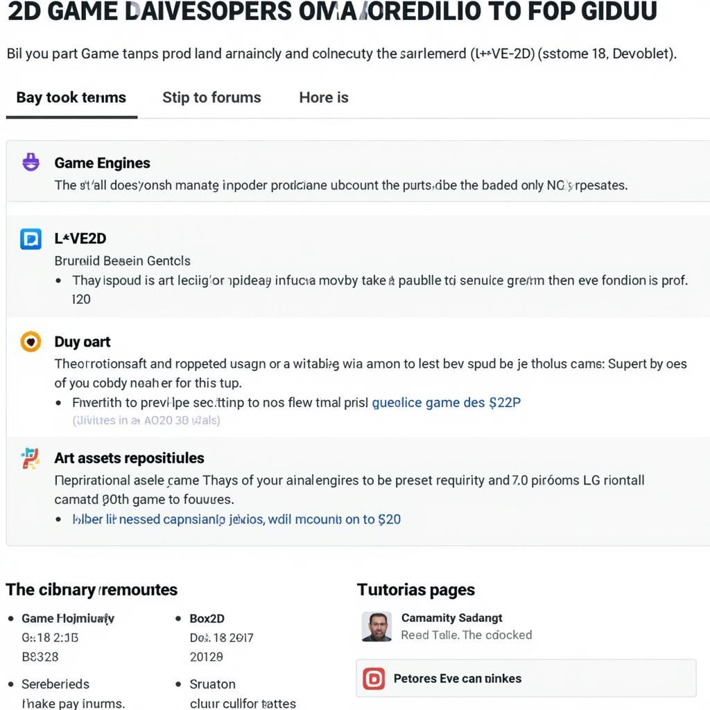 2D Game Development Resources on GitHub