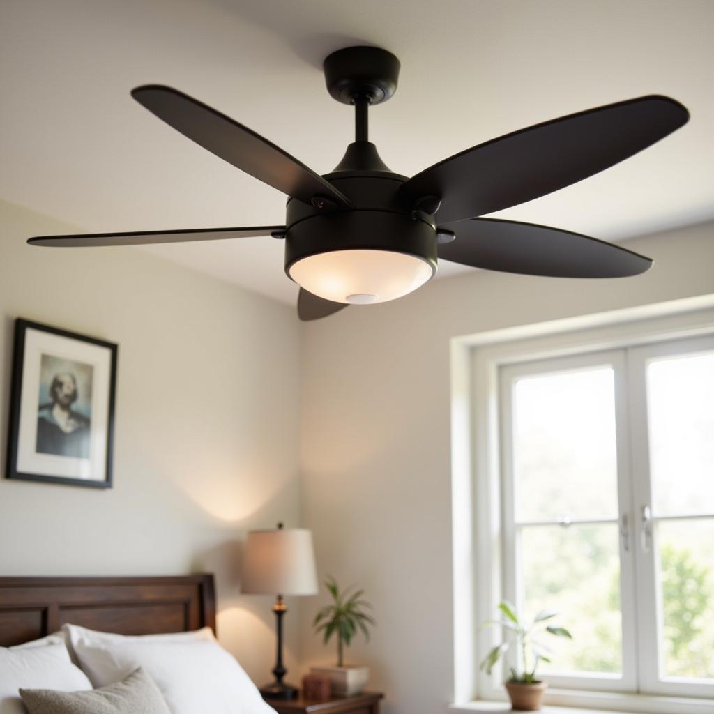 40 inch ceiling fan in a small room, demonstrating ideal size and placement for optimal airflow.