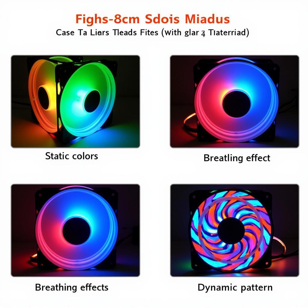 8cm Fan LED 7 Colors: Exploring Different Lighting Modes