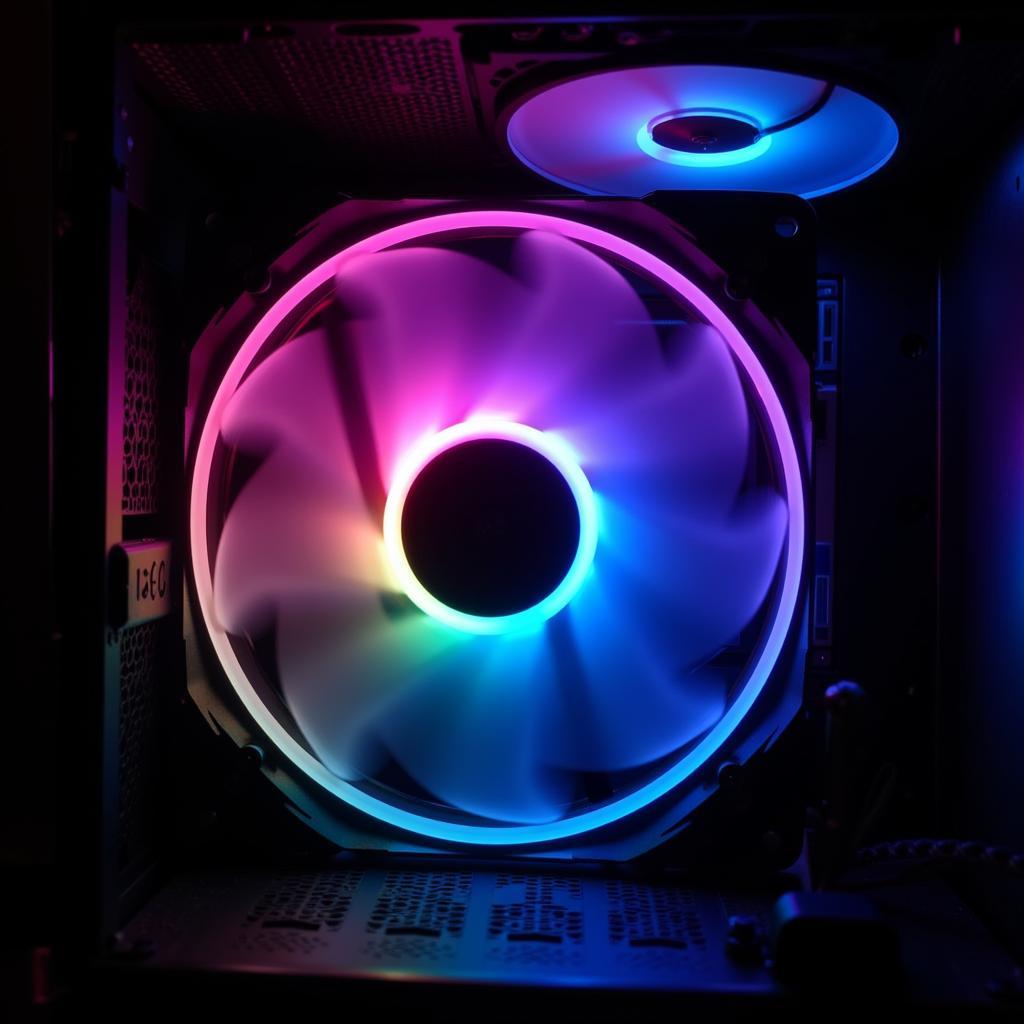 9cm CPU fan with integrated LED lighting, adding aesthetic appeal to a computer build while providing effective cooling.