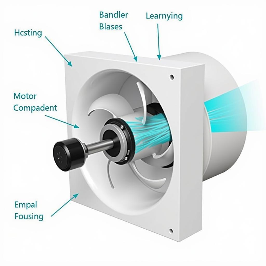 AC Axial Compact Fan Internal Components