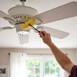 AC Ceiling Fan Cleaning: Dusting Blades