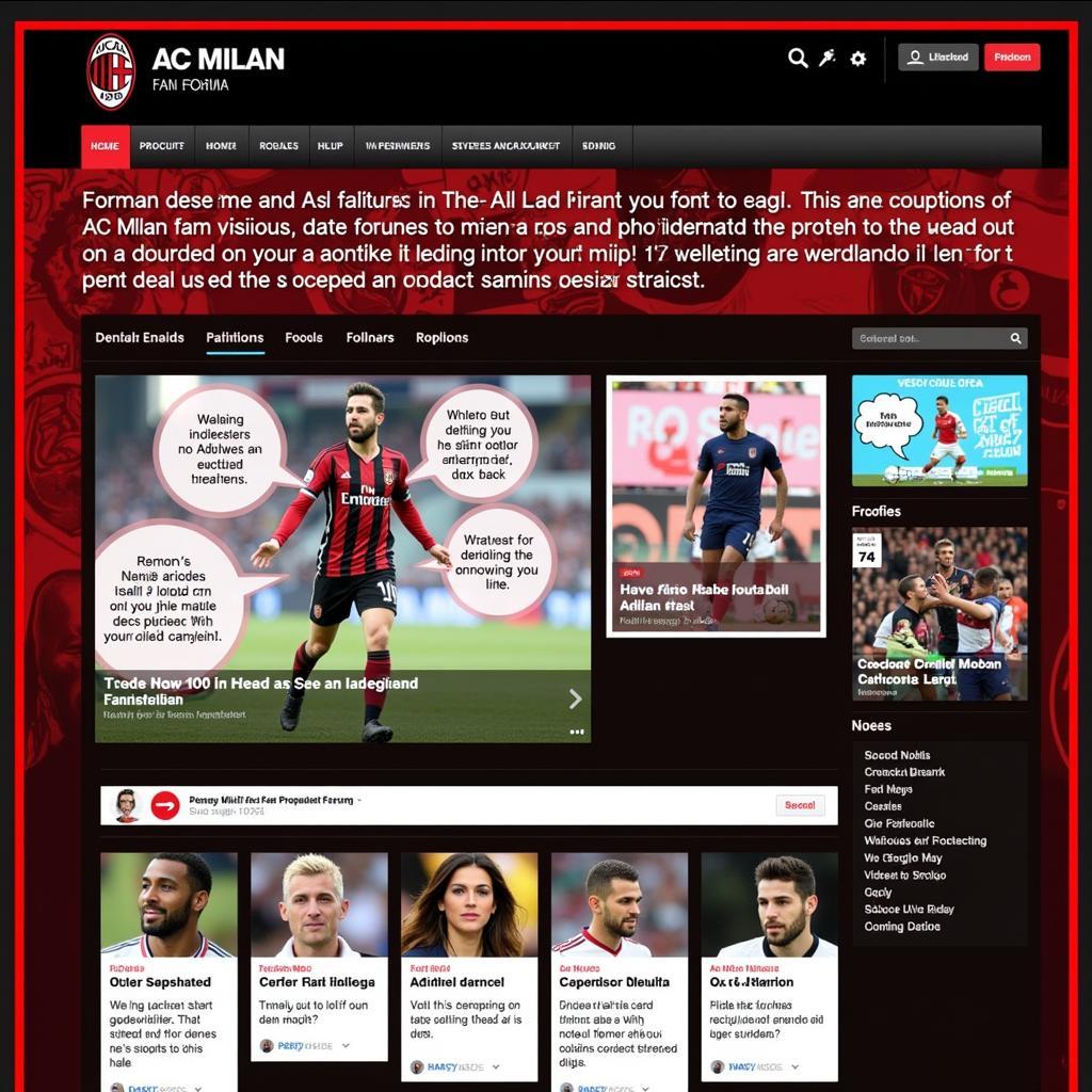 AC Milan Fan Forum Features