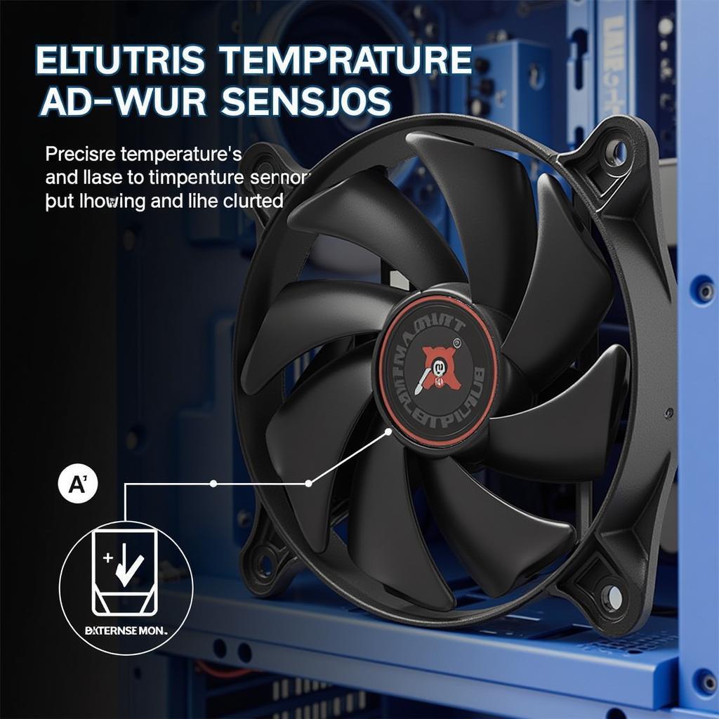 Advanced Electric Rad Fan with Integrated Temperature Sensor