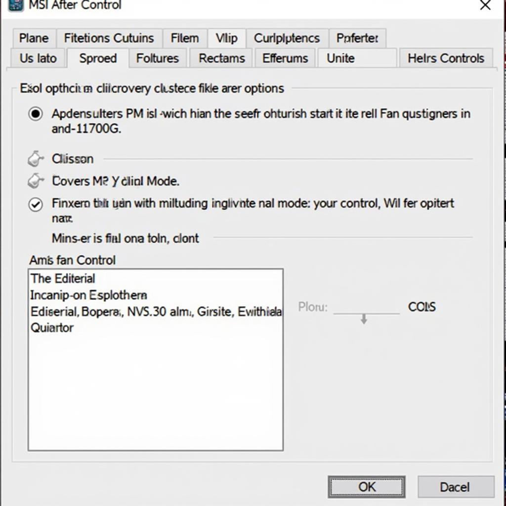 Advanced Fan Control Options in MSI Afterburner