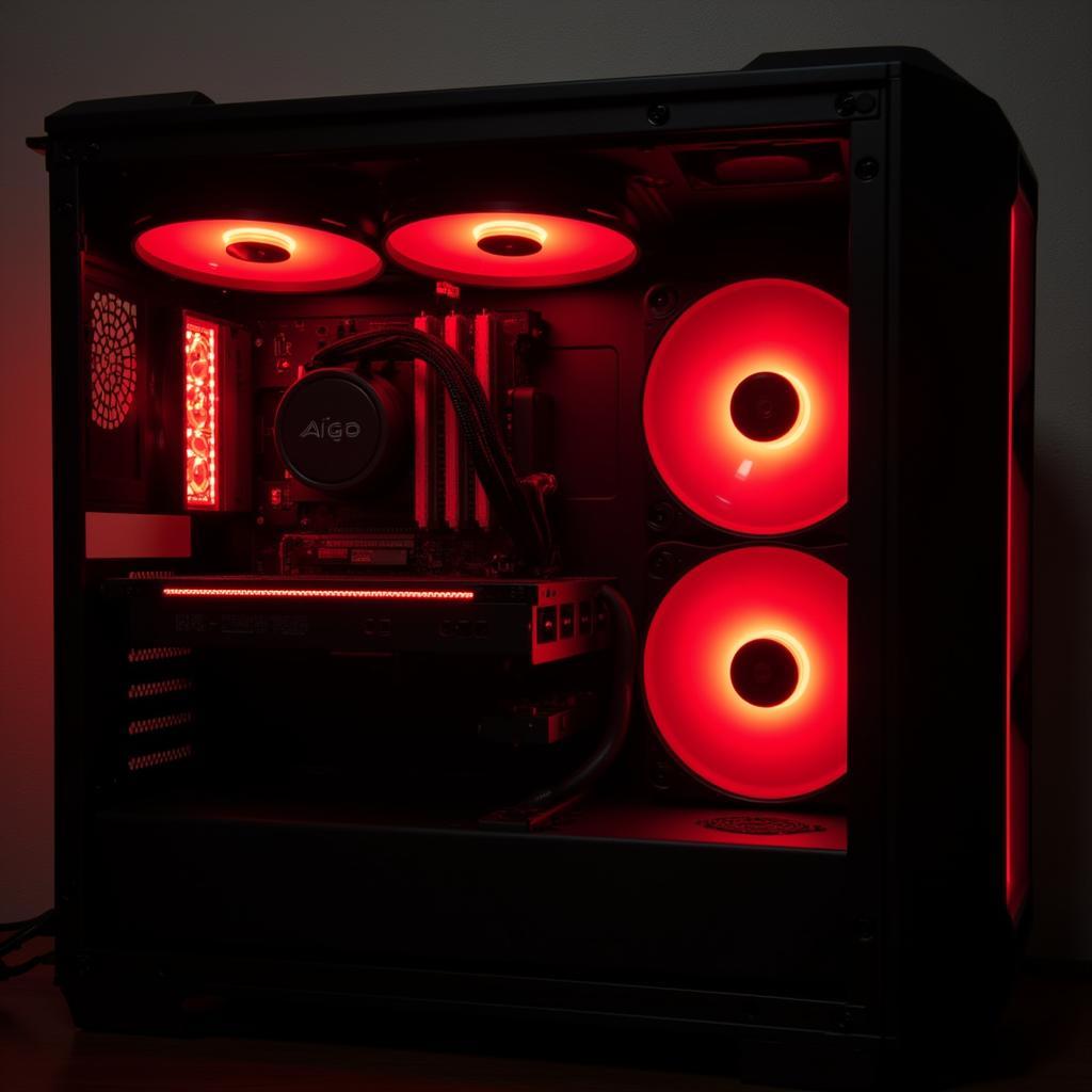 Aigo Red Fans in a PC Build