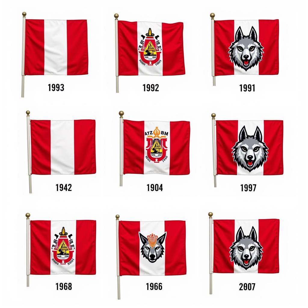 Historical evolution of the Ajax Amsterdam flag