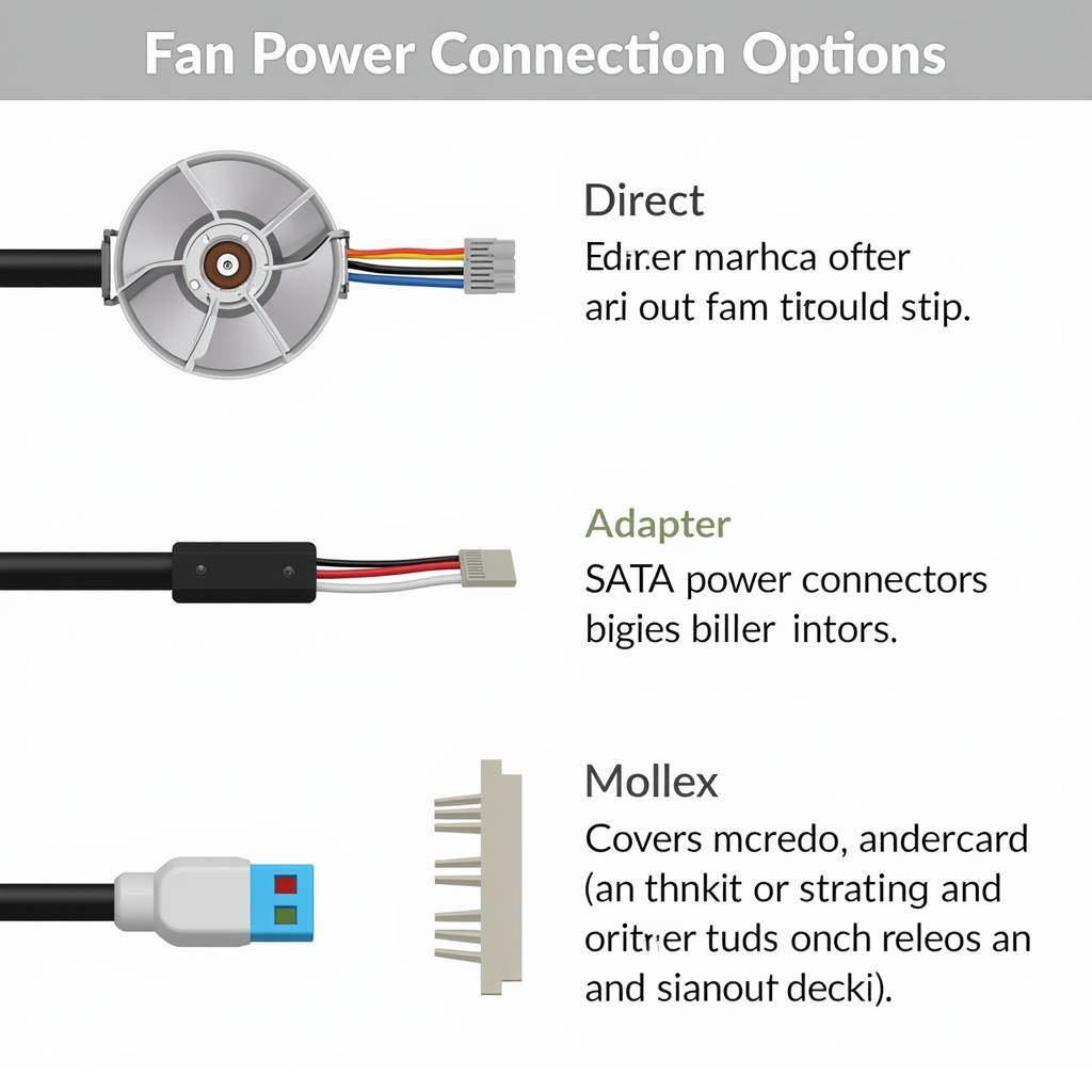 Alternative fan power connections for PC case fans.