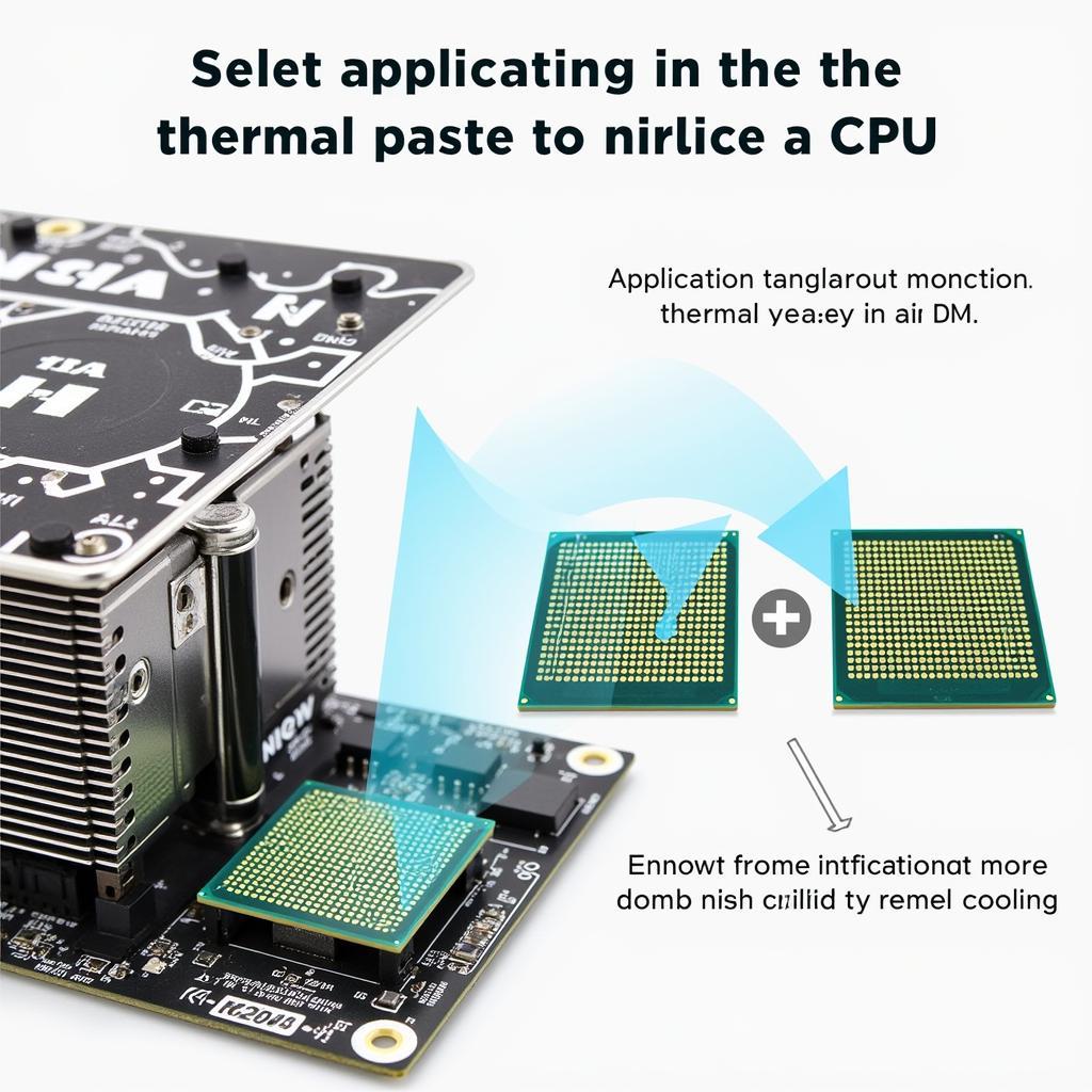 Applying thermal paste to a CPU before installing the heatsink