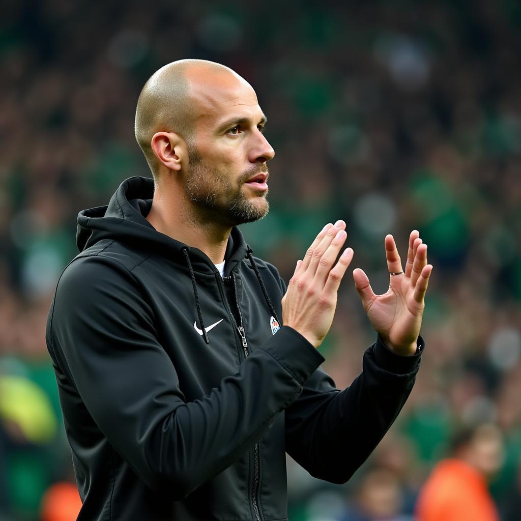 Arjen Robben Acknowledging Celtic Fans