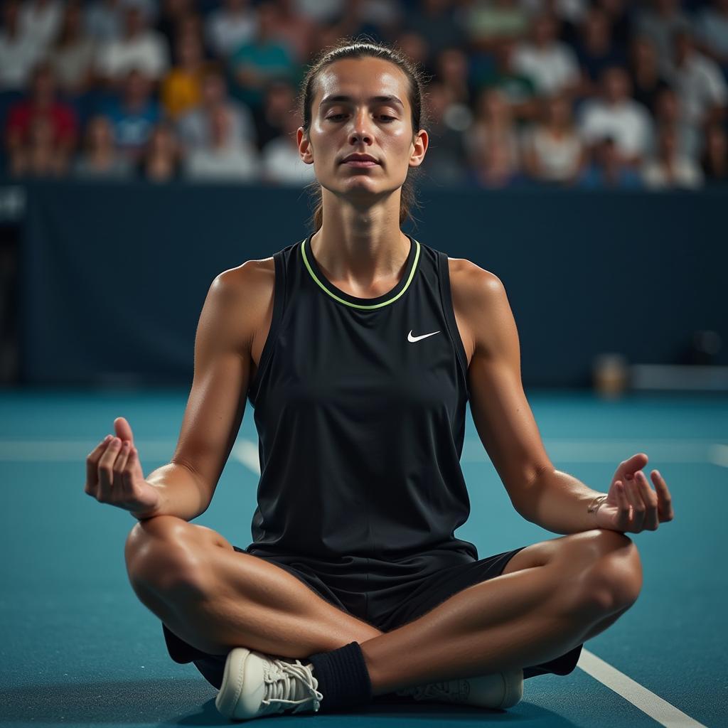 Athlete Meditating to Improve Focus