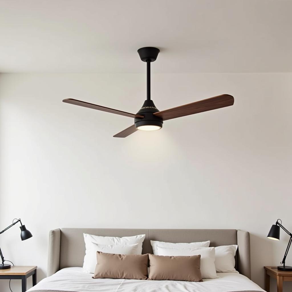 Modern Bedroom Ceiling Fan with Remote Control