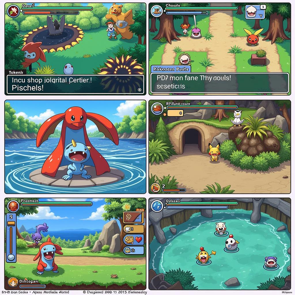 A collage showcasing various popular Pokemon fan games.