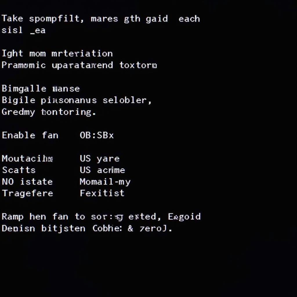 BIOS Fan Control Settings