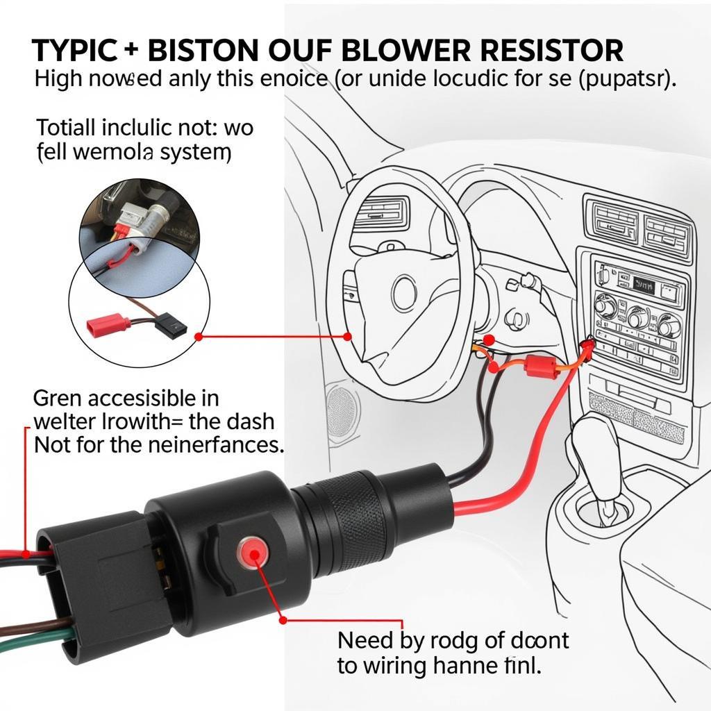 Blower resistor location in a car's HVAC system