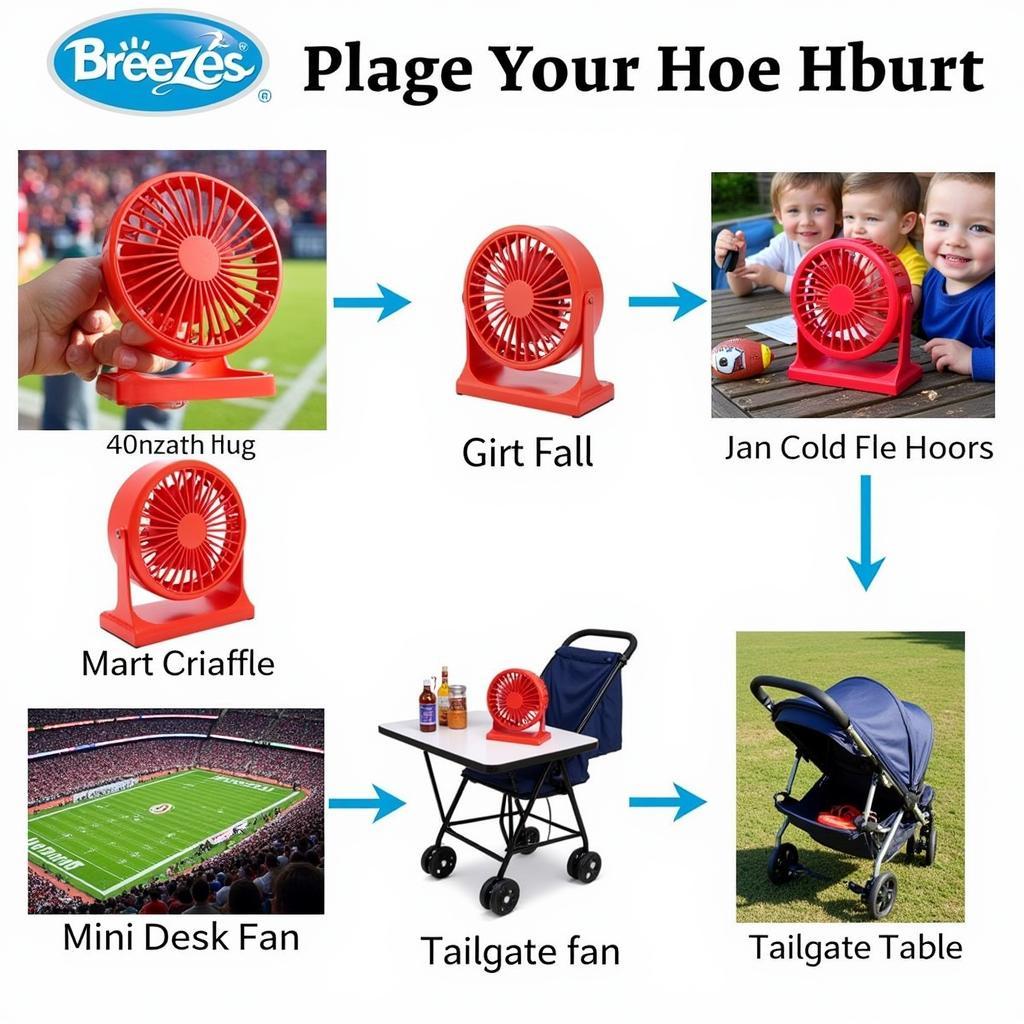 Portable Breeze Fan Cty Models for Football Fans