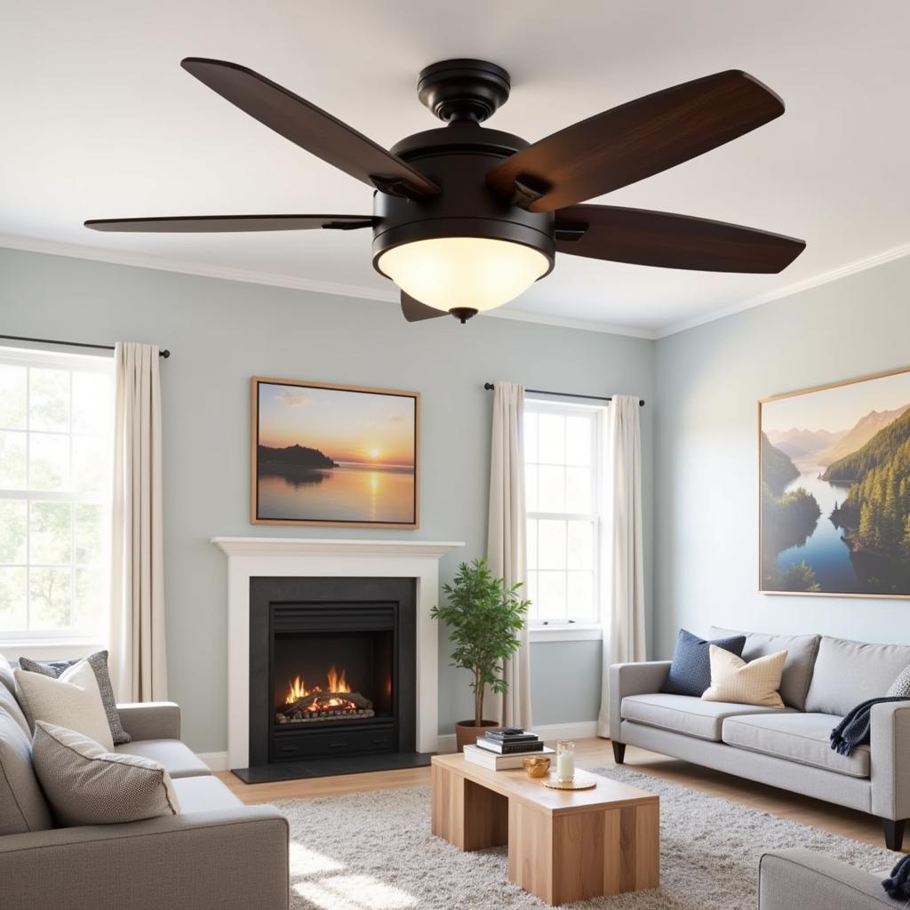 Bronze Ceiling Fan in a Modern Home