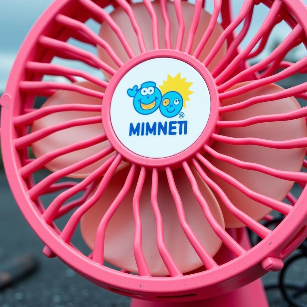 Close-up of a BT21 Handy Fan Ver 3 showing its design and features