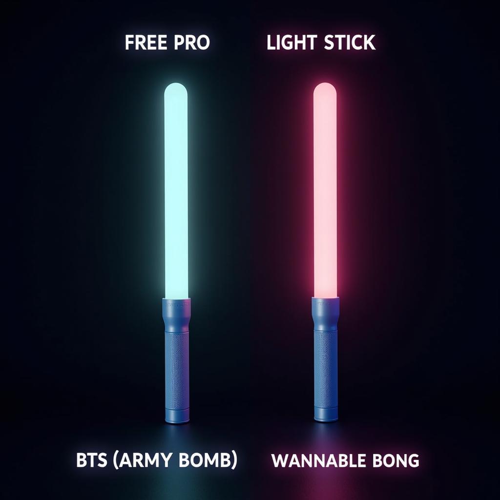 BTS and Wanna One Fan Lights Comparison