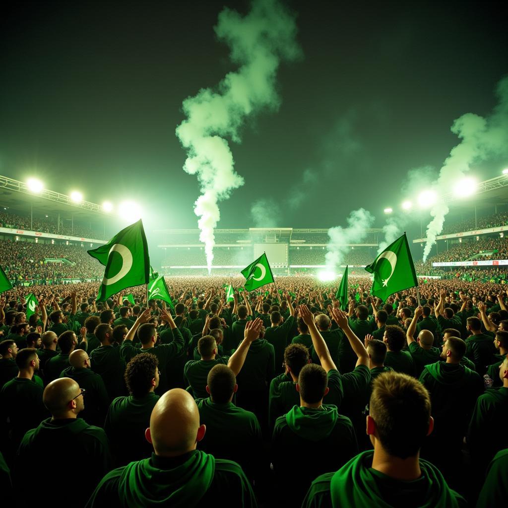 Bursaspor fans celebrating the 2010 Super Lig title