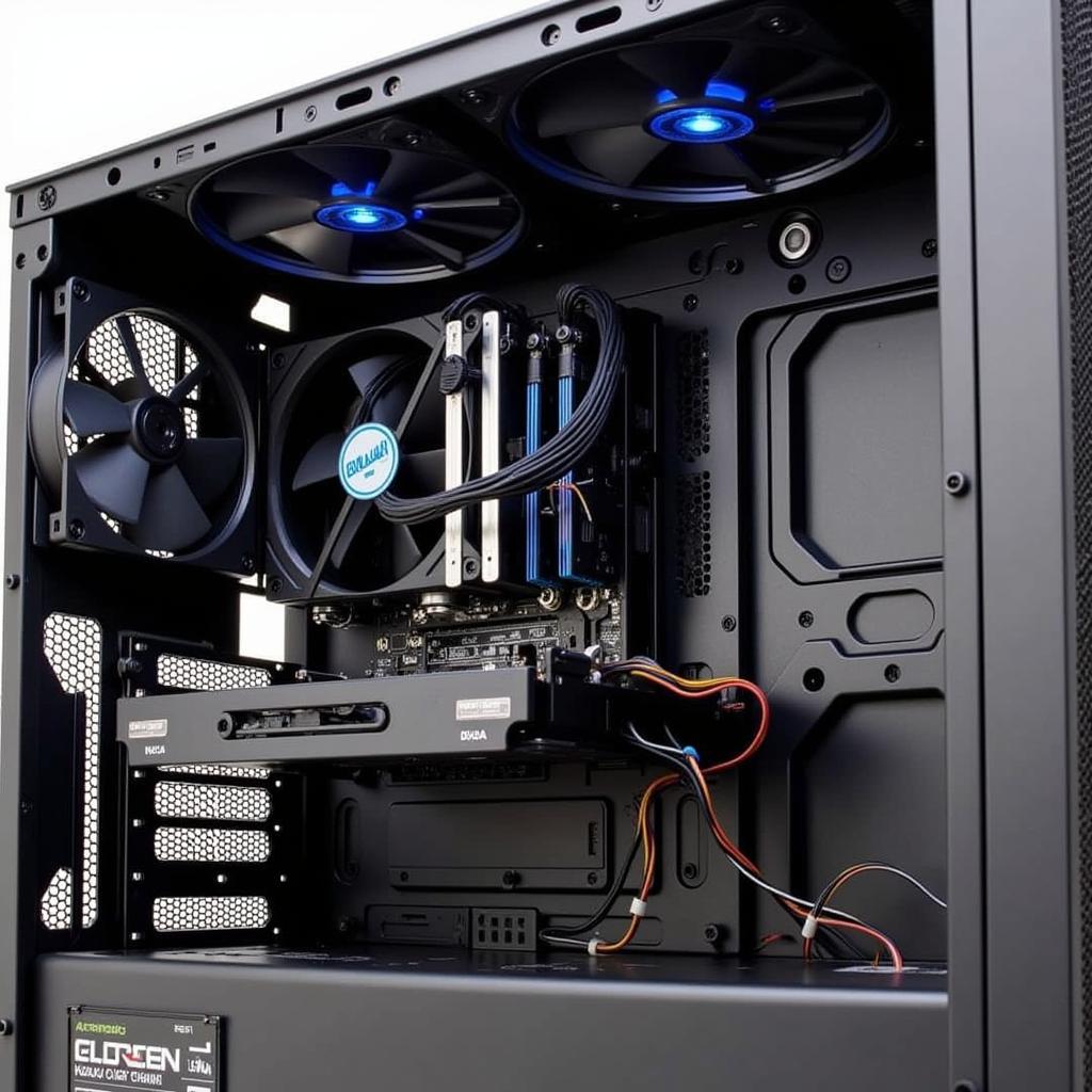 Neatly managing cables for optimal airflow and aesthetics inside a PC case with installed Coolman fans.