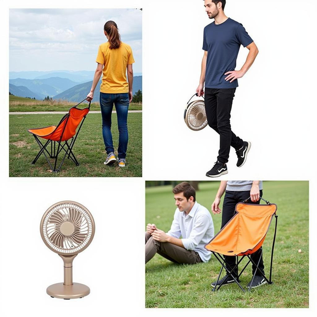 Camping Fan Chair Portability