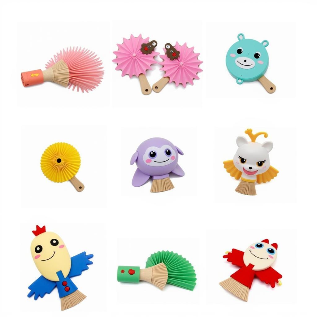 Various Cartoon Mini Fan Handheld Foldable Designs