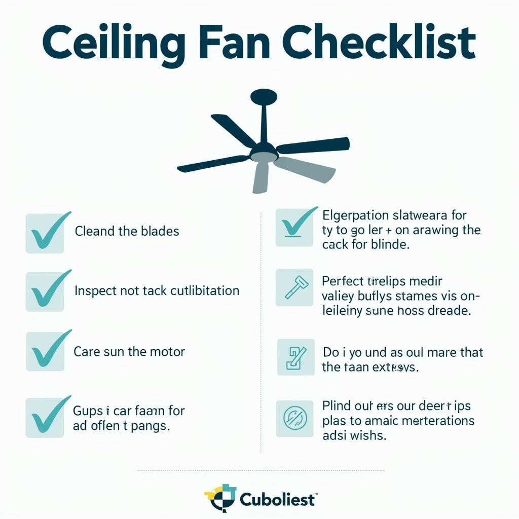 Ceiling Fan Maintenance Checklist