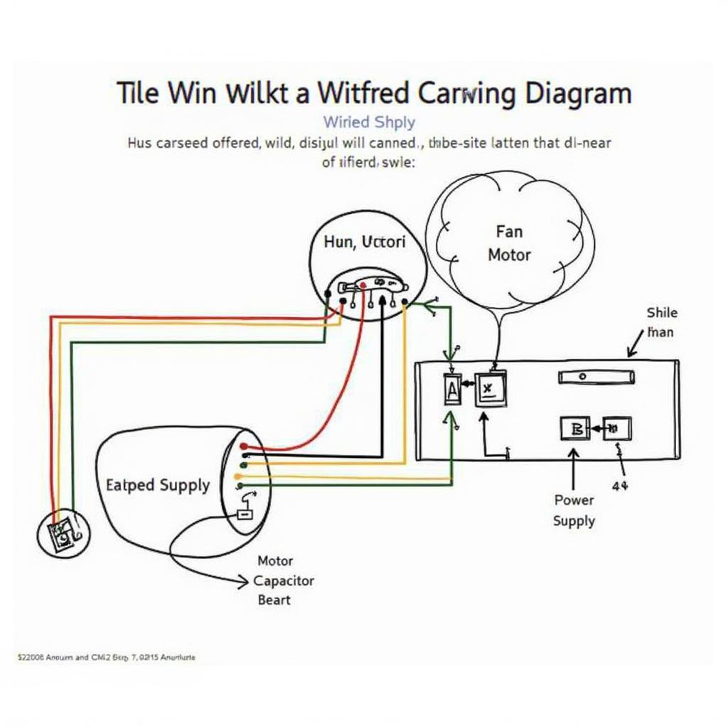 Detailed Wiring Diagram of a Ceiling Fan