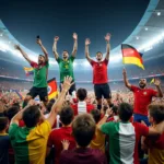 Football Fans Celebrating with Gifs