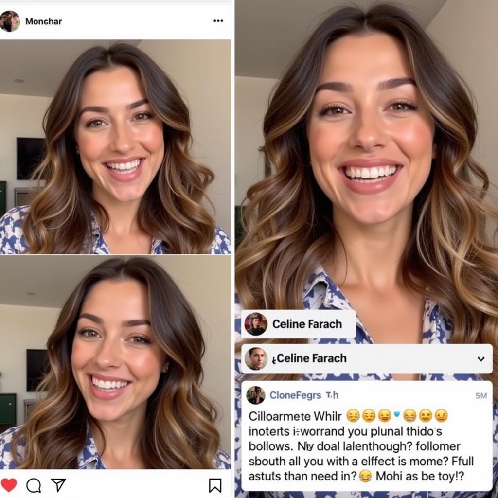 Celine Farach Engaging with Fans on Social Media