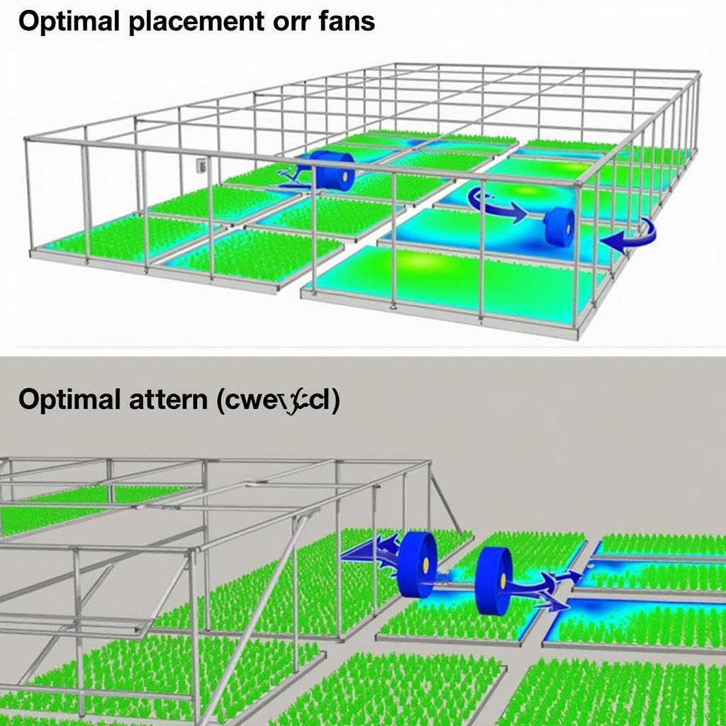 Optimized fan placement in a greenhouse using CFD analysis