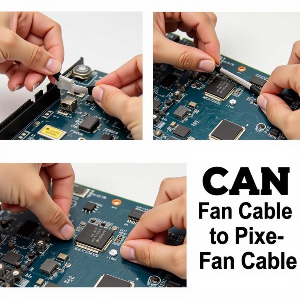 Checking the fan connection on a computer motherboard