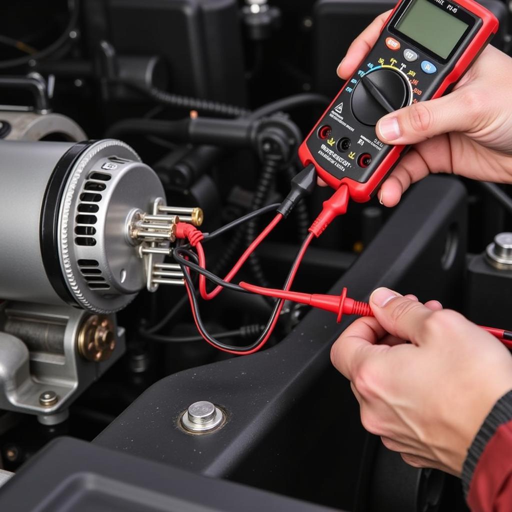 Checking the Fan Motor with a Multimeter