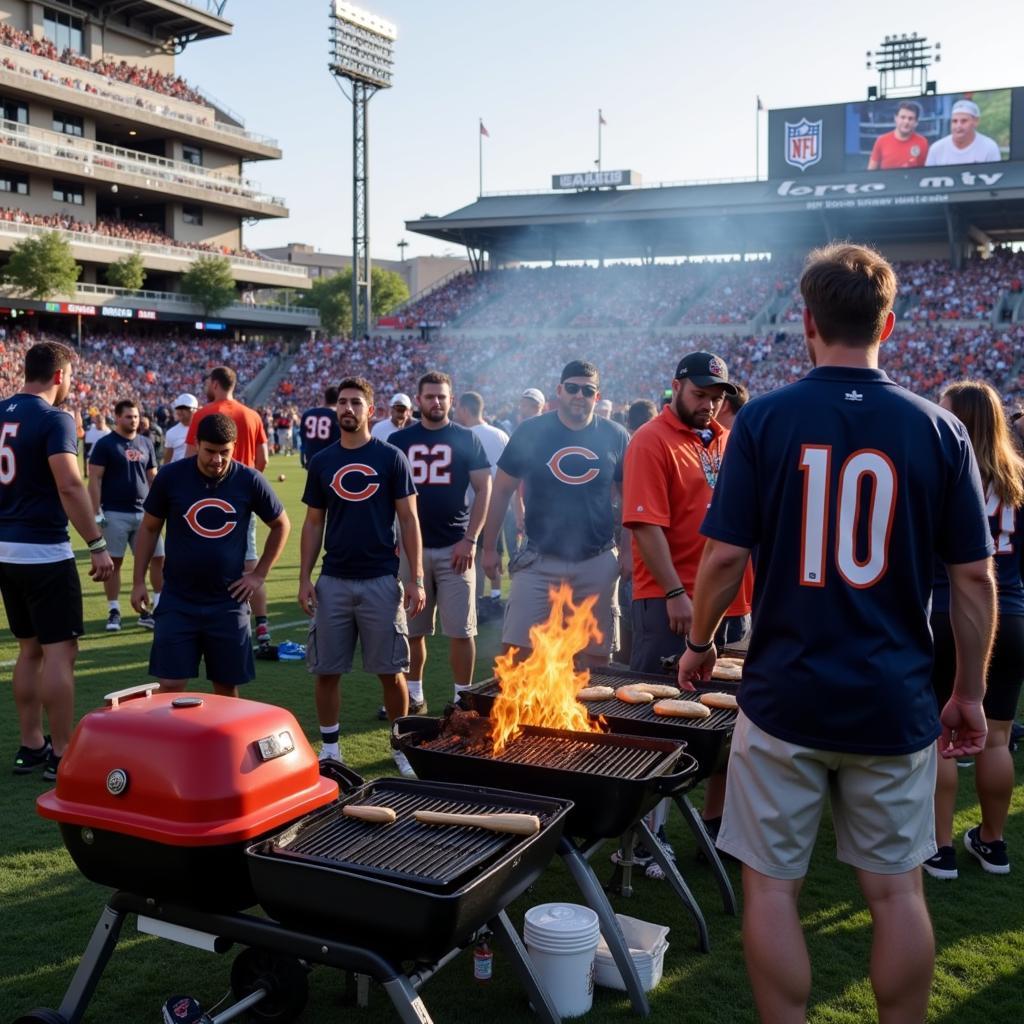 Chicago Bears Fans Tailgating