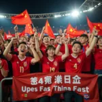 Chinese U23 fans celebrating a victory