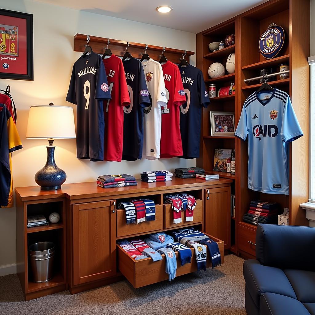 Organized football fan gear