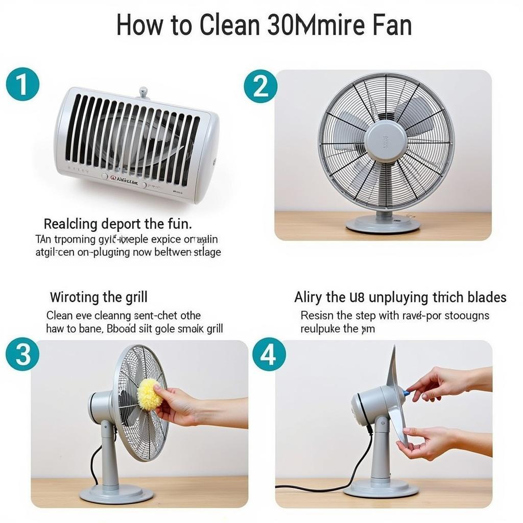 Cleaning a 40cm pedestal fan