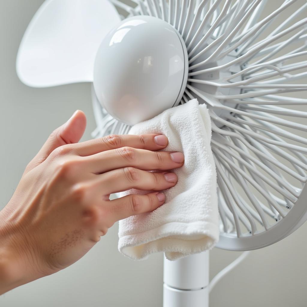 Cleaning an Image Standing Fan